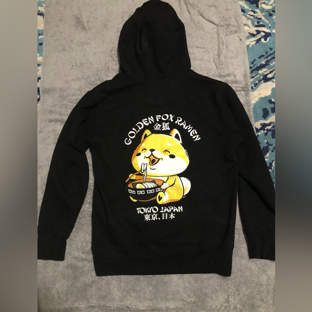 SCW Golden Fox Ramen Graphic Hoodie Size Mens Small